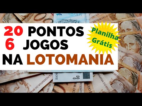 20 PONTOS NA LOTOMANIA COM APENAS 6 JOGOS  COM ESSE FECHAMENTO  |  PLANILHA GRÁTIS