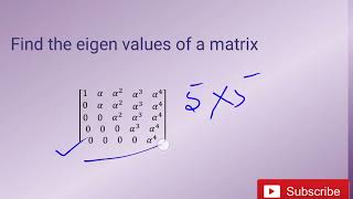 Eigen Value of a 5 by 5 Matrix || Matrix Example