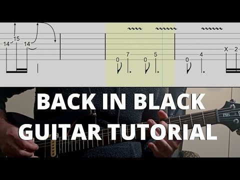 ACDC - Back In Black - FULL Guitar Tutorial (with tabs) - YouTube