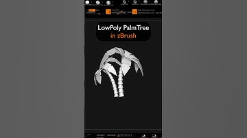 zModeler Tutorial in zBrush. How to make a Palm Tree 🌴 as a LowPoly Game 3D Model