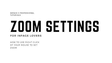 Zoom Settings in Inpage 3 |Inpage me Zoom kese Set Karen |