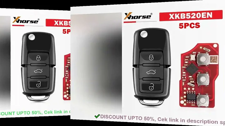 5PCS Xhorse XKB520EN Second Generation Replaced of XKB501EN Wire Remote Key for VW B5 Flip 3 Buttons