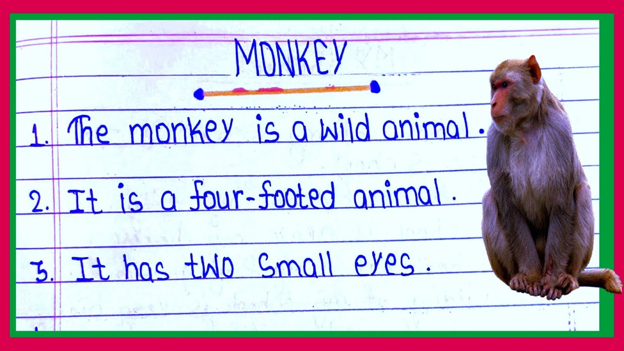 Essay on monkey in English/Monkey essay/ 10 Point on monkey in English/ Short essay on monkey