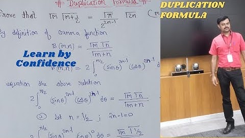 Duplication formula in Hindi Beta and Gamma Function