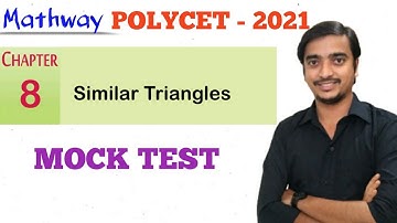 Similar triangles. POLYCET-2021. Mock test