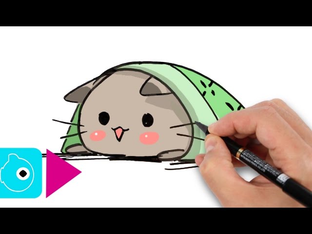 Dessiner Un Chat Facilement 3 Dessiner Un Chat Kawaii Sous Une Couette Dessin Facile Youtube