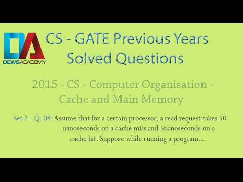 CS Gate 2015 - Set 2 - Q.08 - Computer Organization - Cache and Main Memory