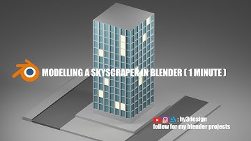 Create a skyscraper in a minute using Blender