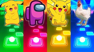 Pikachu vs Among Us vs PIkachu Song vs Chicken Song - Tiles Hop screenshot 3