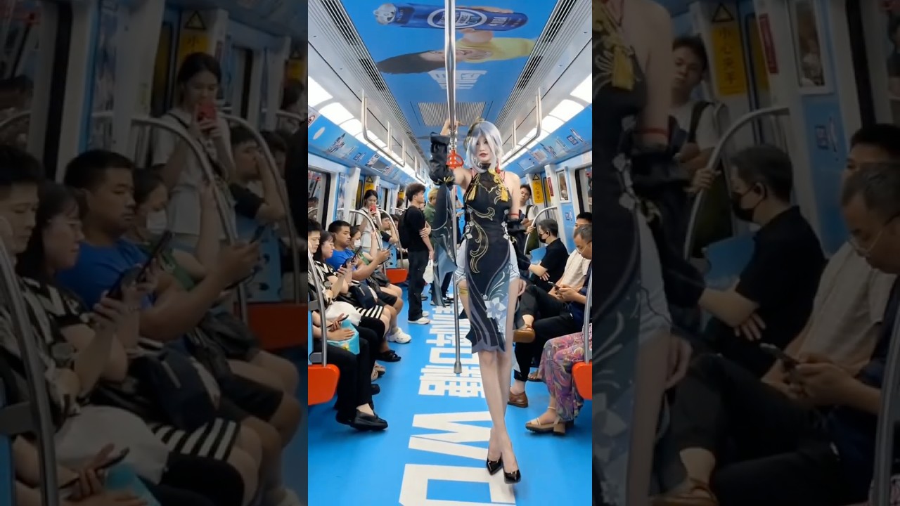 Guess Shenhe's height？#anime #game #fyp #genshinimpact #genshini  #cos #cosplay #cosplayer #girl