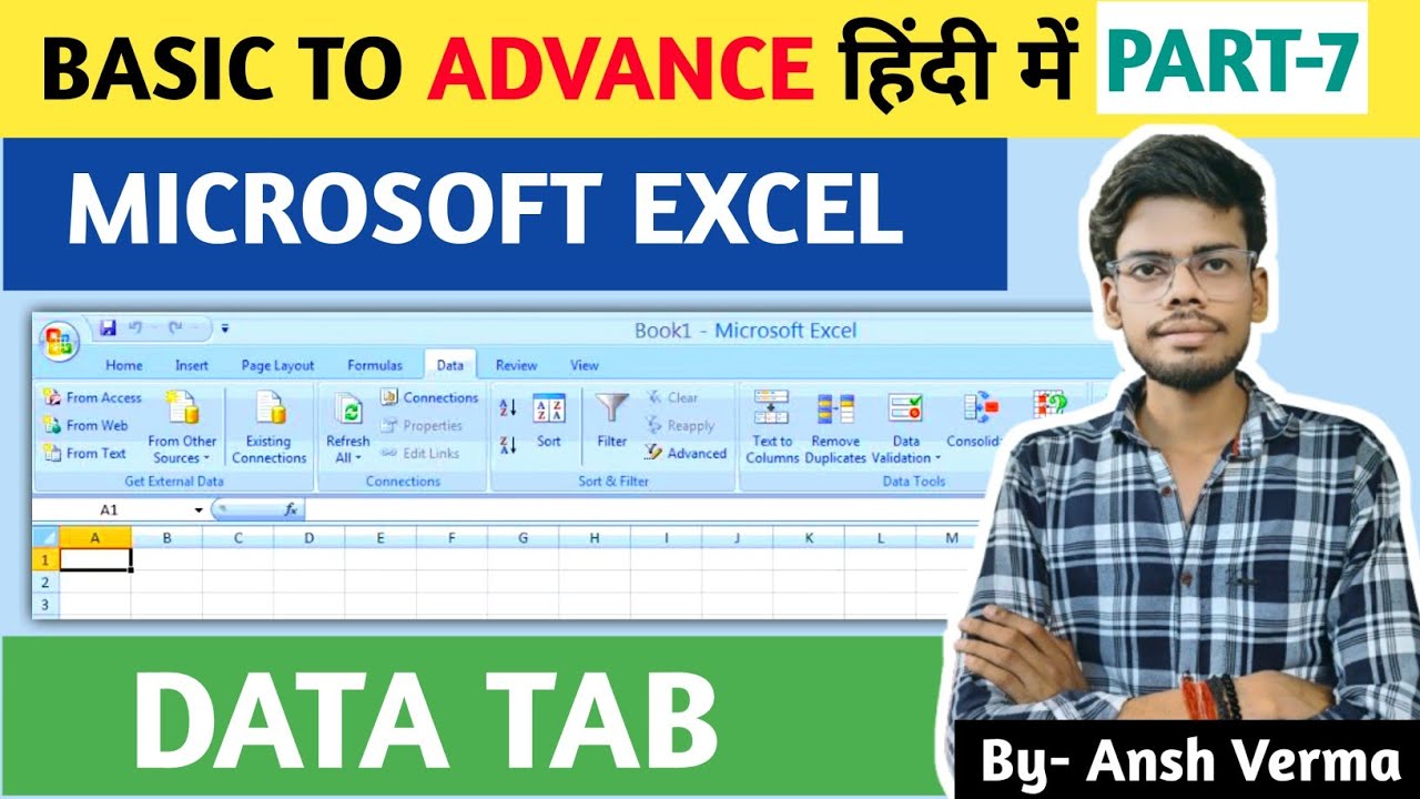 MS Excel Data Tab Full Tutorial | Complete Guide in Hindi | Sort ...