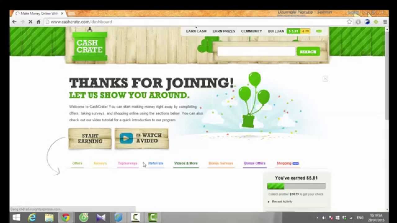 [How to make money online] Make money online with Cashcrate.com