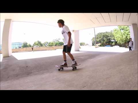 Frankie Tambrella 8 years old street skater at Best banks in Austin Tx