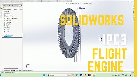SolidWorks Tutorial | Turbine Jet Engine ipc 3| 3D CAD Design Step by Step