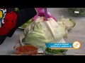 سفرة هنية طريقة عمل محشي الكرنب مع الشيف صدفة جاد 