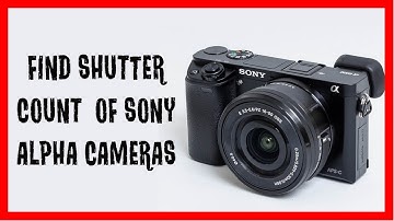 Sony Shutter Count | How To Find Shutter Count Of Sony Alpha Series Camera [ a6000 a6300 a6500 ]