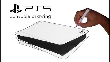How to Draw a PlayStation 5 Console (Step-By-Step)