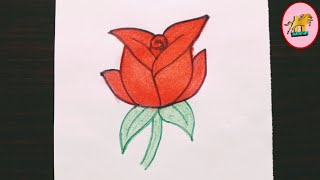 flower  Drawing|easy Drawing|Drawing flowers|गुलाब का फूल बनाना सीखें|गुलाब का फूल कैसे बनाएं#rose