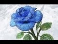 PART 2 tutorial: blue rose out of beads (Как cделать синюю розу из бисера)