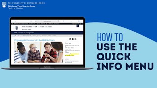 UBC Edith Lando: Quick Info WordPress Menu