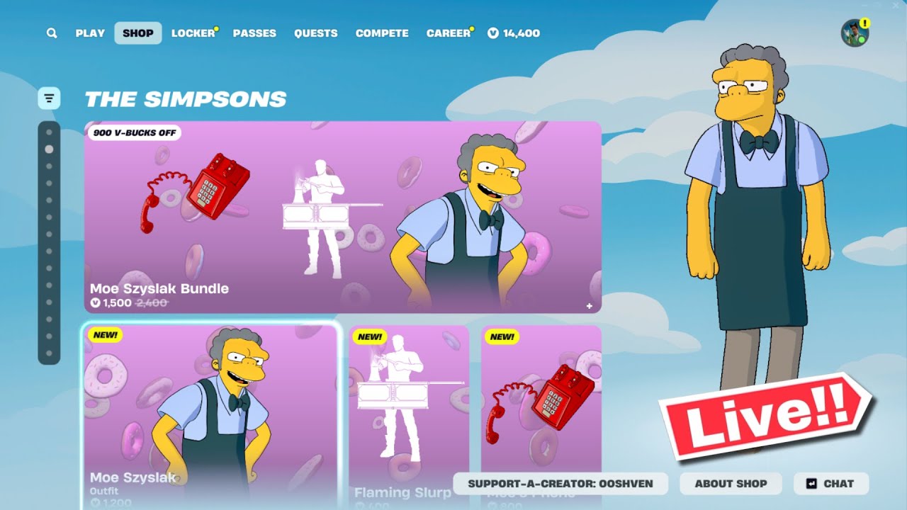 🔴*NEW* Fortnite MOE BUNDLE ITEM SHOP OUT NOW November 15! (Chapter 6 LIVE)