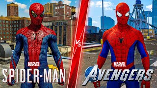 Spider-Man Remastered vs Marvel's Avengers Spider-Man - Direct Graphics \& Details Comparison! PS5