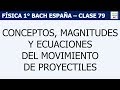 79. MOVIMIENTO DE PROYECTILES (Teoría)