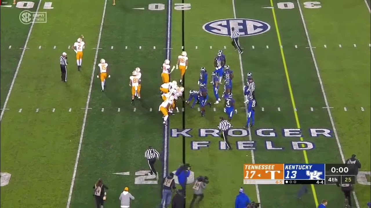 Kentucky's Quinton Bohanna throws game ball after loss to Tennessee!!!