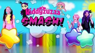 Giant Smash Game With Ellie Sparkles ✨ Princesses In Real Life | Kiddyzuzaa