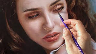 REALISTIC OIL PAINTING PORTRAIT TECHNIQUE :: ROXANNE by Isabelle Richard