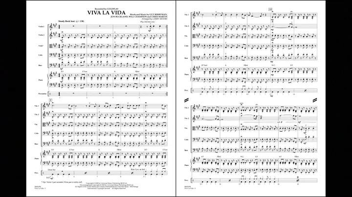 Viva la Vida arranged by Larry Moore