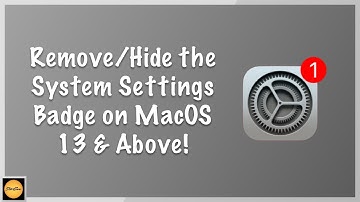 Hoe u de systeeminstellingenbadge op MacOS 13 en hoger verwijdert/verbergt!