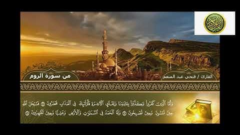 قراءة من سورة الروم بصوت الشيخ فتحي عبد المنعم