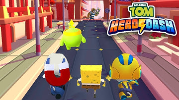 Talking Tom Hero Dash vs Talking Tom Gold Run vs Om Nom : Run vs SpongeRun