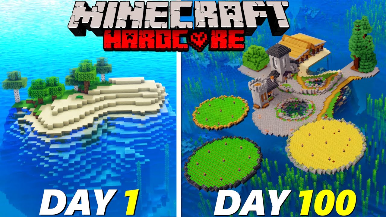 I Survived 100 Days on Survival Island in Minecraft Hardcore...But this happened