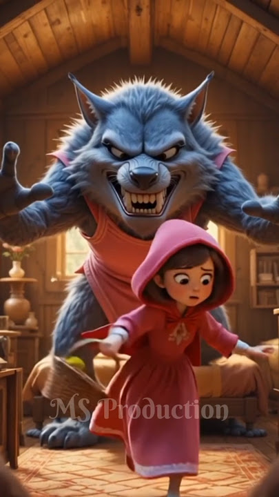 The Woolf Attacks Little Red Riding Hood 😈 | Urdu Hindi Fairy Tale #shorts #fairytale