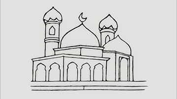 How to Draw a Mosque|Realistic Pencil Drawing Step-by-Step