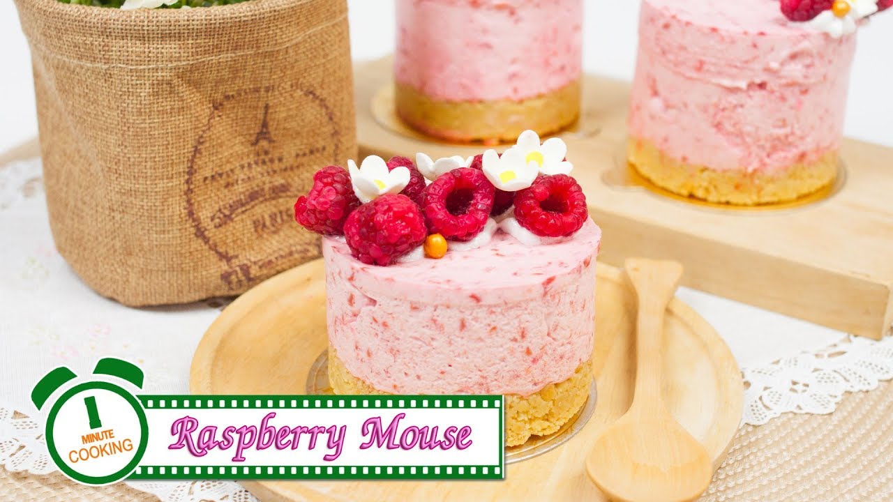 มูสราสเบอร์รี่ Raspberry Mousse | 1 Minute Cooking