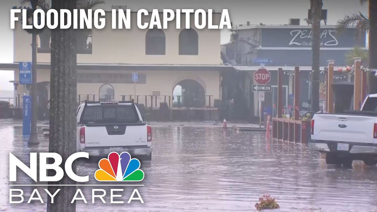 Big waves inundate Capitola village with seawater YouTube