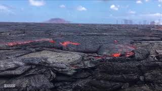 Lava From Fissure 8 Shows Classic Pahoehoe Behavior