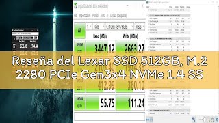 Reseña del Lexar SSD 512GB, M.2 2280 PCIe Gen3x4 NVMe 1.4 SSD Interno, Hasta 3500 MB/s de Lectura, 2