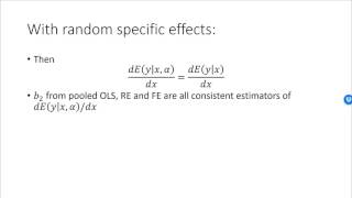 Random effects versus fixed effects