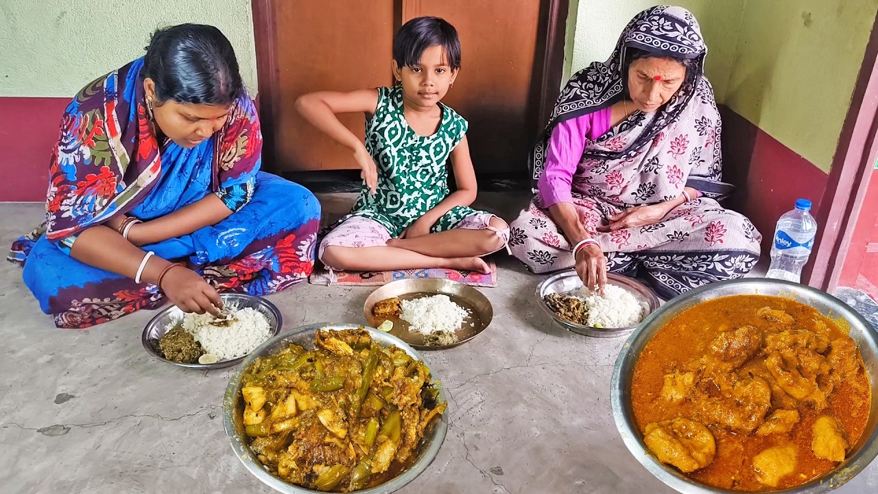 Dupure Bhater Sathe Chitol Macher Muitha Ranna Korlam, Begun Alu Macher Matha Diye Torkari