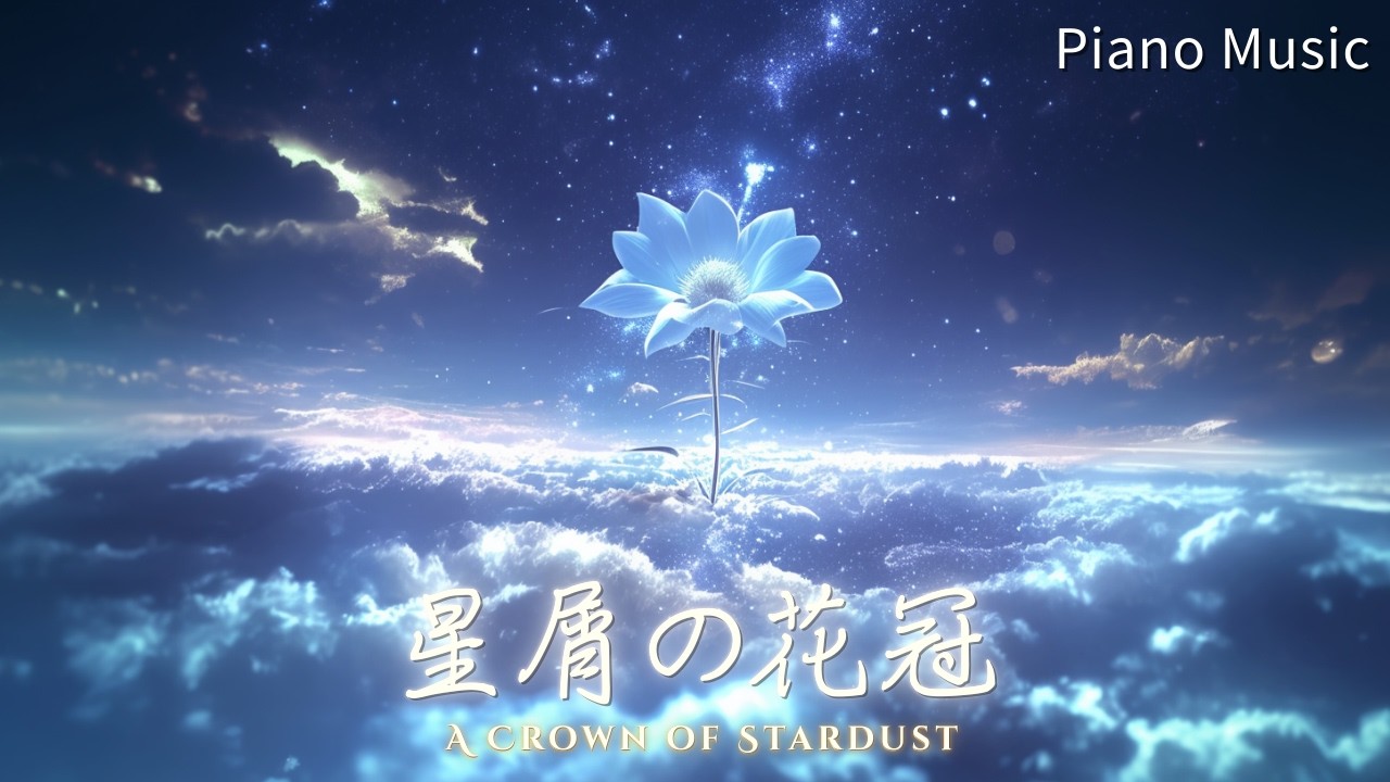 【Sleep Piano BGM】星屑の花冠 - A Crown of Stardust | Deep Sleep,Relax,  Insomnia Relief (No Vocals)
