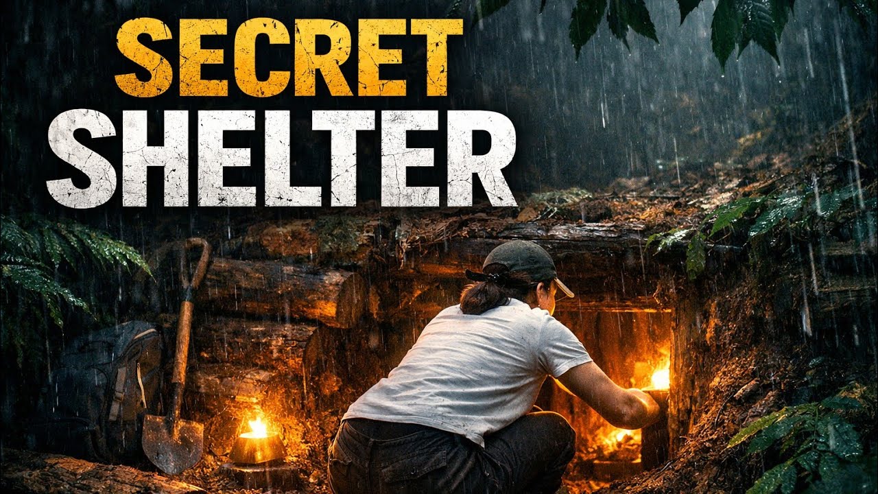 Alone in the Forest: Building a Hidden Underground Modern Shelter (No Talking)