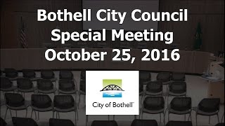 October 25, 2016 Bothell City Council Meeting 2 of 2