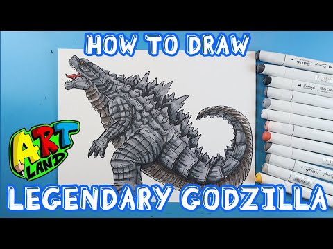 How to Draw LEGENDARY GODZILLA!!!