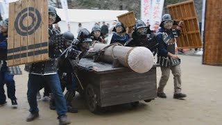 松江城で城攻め疑似体験 戦国時代の戦い方など学ぶ