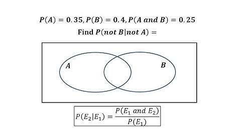 Find P(notB|notA) Given P(A), P(B), P(A and B) (Venn Diagram)