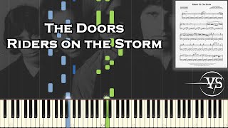 How to play Riders on the Storm by The Doors on piano - Piano Cover - Synthesia Tutorial